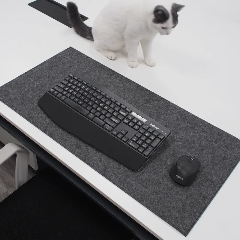 Calm wool felt desk mat, 60 × 30 cm, image 3 of 6