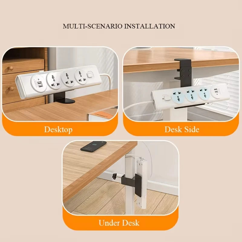 Hideaway under-desk power strip tray, image 5 of 6