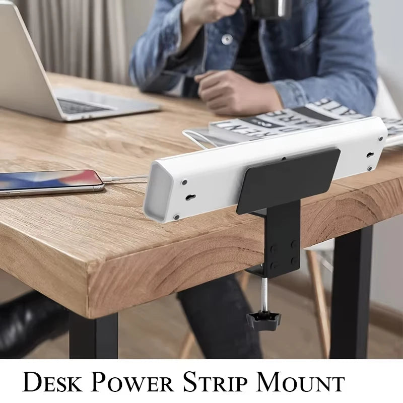Hideaway under-desk power strip tray, image 4 of 6
