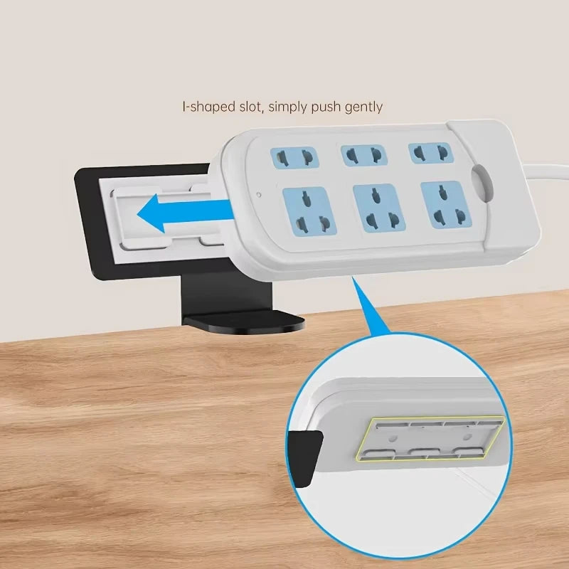 Hideaway under-desk power strip tray, image 3 of 6