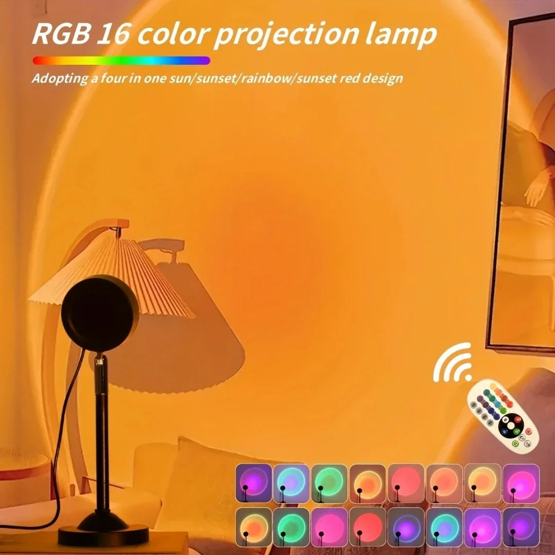 Sunset Projection Lamp with remote, image 1 of 6