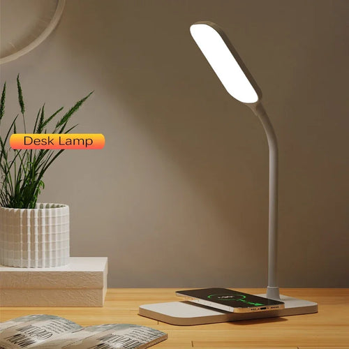 Arc LED desk lamp with wireless charger, image 1 of 6