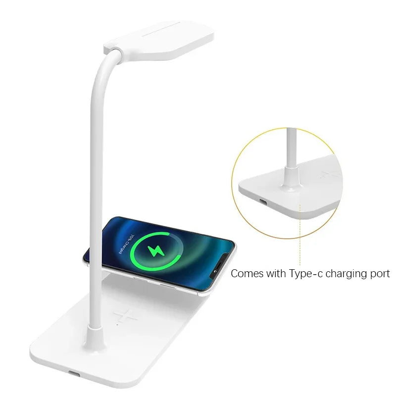 Arc LED desk lamp with wireless charger, image 6 of 6